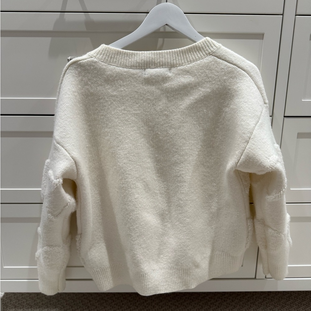 Cozy Lyla + Luxe Ivory Sweater with hearts - Picture 2 of 4